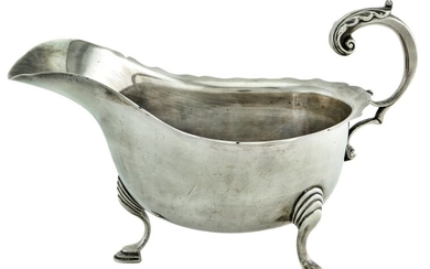 A Large Silver Sauce Boat by JBC and Son Hallmarked for Birmingham 1866. Weight: 7.57 oz.