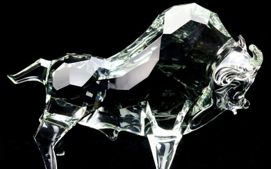 A Licio Zanetti Vetri for Murano art glass model of a bull