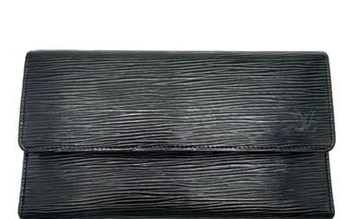 A Louis Vuitton Black 'Sarah' Wallet. Epi leather exterior w...