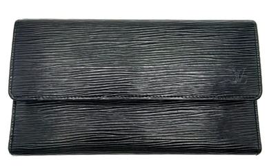 A Louis Vuitton Black 'Sarah' Wallet. Epi leather exterior...