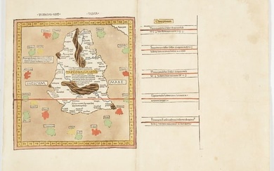 A Map of Sri Lanka, called Taprobana, from the 1486 Ulm Ptolemy