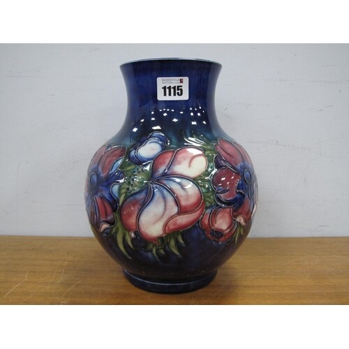 A Moorcroft Pottery Vase, of globular form with short flared...