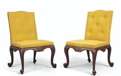 A PAIR OF EARLY GEORGE III MAHOGANY SIDE CHAIRS