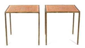 A Pair of Contemporary Gilt Bronze Side Tables