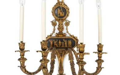 A Pair of Louis XVI Style Gilt-Bronze Four-Light
