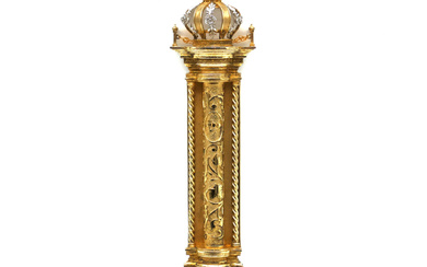 A Silver Gilded Mezuzah Case by IMG