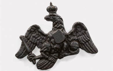 A cast iron Prussian eagle relief applique