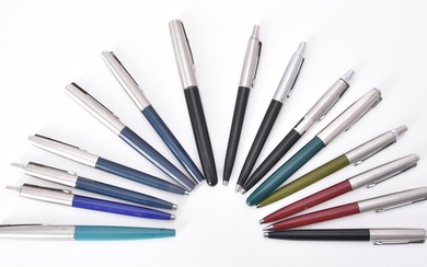 A collection of Parker fountain pens