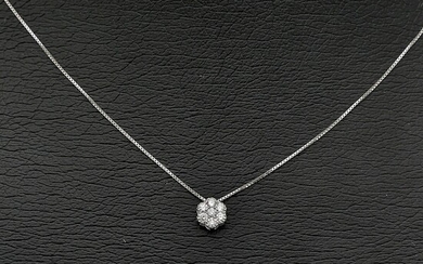 NOT SOLD. A diamond pendant set with numerous brilliant-cut diamonds weighing a total of app....