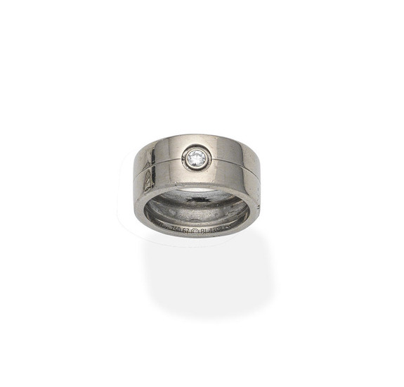 A gentleman's diamond single-stone ring,, by Cartier