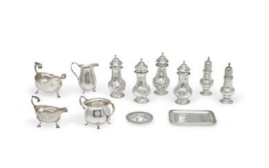 A group of assorted silver table articles