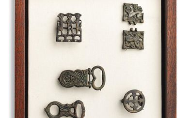 A group of seven Central European bronze ornaments