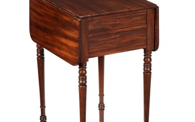 A late George III mahogany Pembroke work table