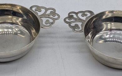 A pair of Arts and Crafts Scottish silver miniature...
