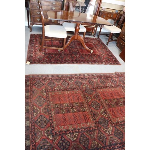 A pair of Mossoul wool pile rugs of Persian design, 55" x 80...
