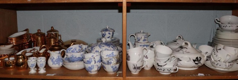 A part Royal Worcester 'Blue Dragon' pattern tea set comprising:...