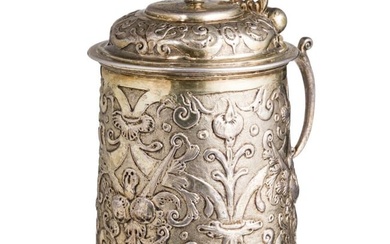 A small German silver-gilt tankard with cover, Augsburg, David Eh(e)kirch (Master 1601-13), 1610-13