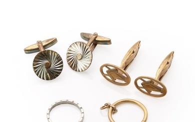 A small group of platinum and gold jewellery