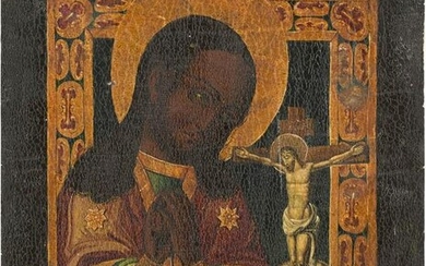 AN ICON SHOWING THE AKHTYRSKAYA MOTHER OF GOD Russian