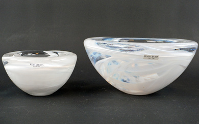 ANNA EHRNER, two 'Atoll' bowls, Kosta Boda.