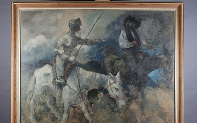 ARR Harold Wood (1918-2014), Don Quixote and Sancho, unsigne...