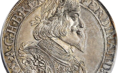 AUSTRIA. Taler, 1651. Graz Mint. Ferdinand III. PCGS MS-63 Gold Shield.