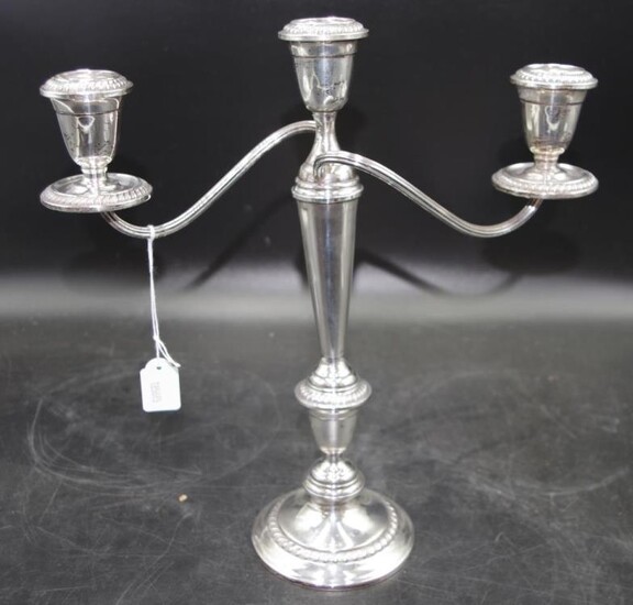 Alvin USA sterling silver candelabrum with 3 sconces, marked...