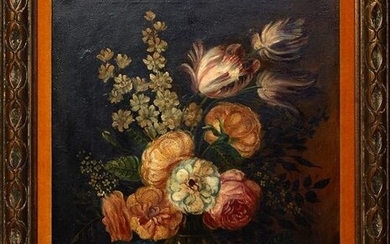 American School, "Still Life of Flowers," early 20th