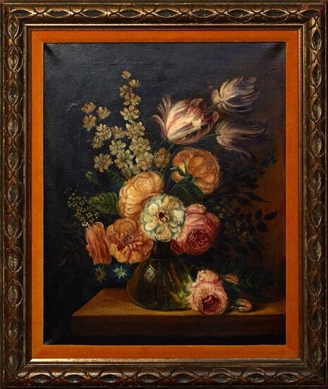 American School, "Still Life of Flowers," early 20th