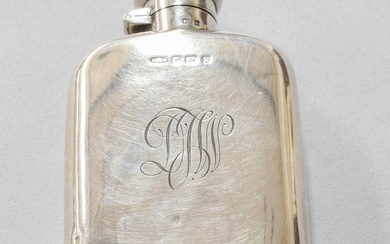 An Edward VII Silver Spirit-Flask, by Marples and Beasley, Birmingham,...
