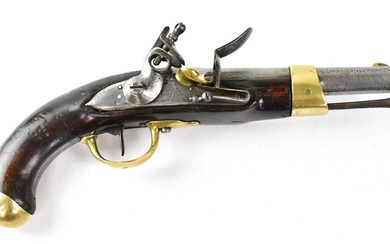 An early 19th century French .65" flintlock pistolet modèle XIII,...