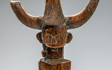 Ancestral figure, Nias Islands, Indonesia (H:53.5cm) Condition - good -...