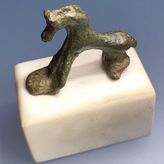 Ancient Roman Bronze Exceedingly Rare Casted Model for Producing the famous Brooch shaped as Horse-allusion of the Trojan