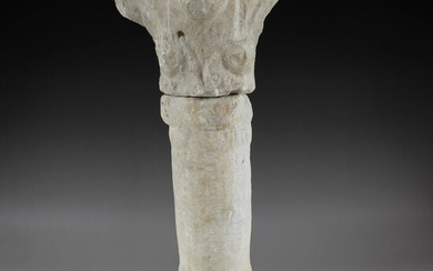 Ancient Roman Marble Column with capital - (1)