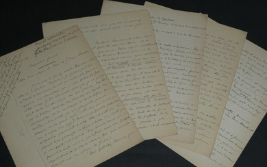 André Chaumeix - Manuscrit autographe [Lettre d'un citoyen de Paris à J.Jacques Rousseau] - 1895