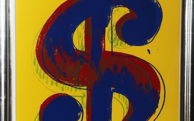 Andy Warhol, Dollar Sign (Yellow), Screenprint