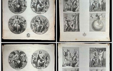 Angelo Biggi, Four 19th Century Engravings After Raphael