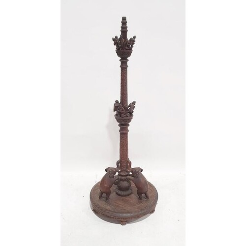 Anglo Indian style 20th century standard lamp in Eastern har...