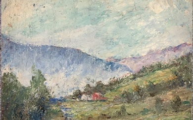 Anne Roger Minor,Attib. Landscape with farm houses