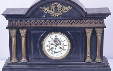 Ansonia black slate mantel clock