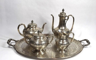 Antique EDMOND TETARD sterling silver/coffee tea set