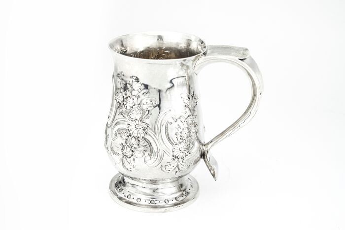 Antique George III mug- .925 silver - I.S - U.K. - Early 19th century