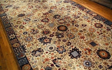 Antique Hooked Rug Carpet 11'4'' X 22'9'', Item # 93930