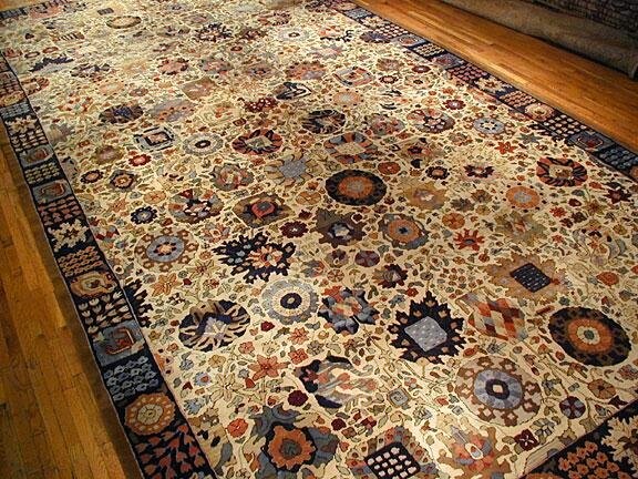 Antique Hooked Rug Carpet 11'4'' X 22'9'', Item # 93930