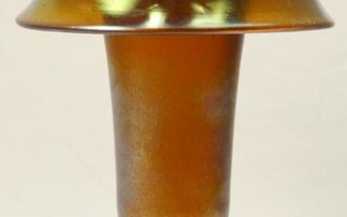 Antique Loetz Style Gold Iridescent Glass Vase