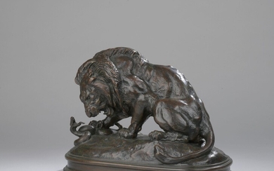 Antoine-Louis BARYE (1795-1875) Lion au... - Lot 15 - Crait + Müller