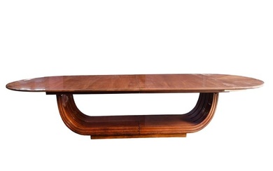 Art Deco Style Custom Birch Veneer Dining Table