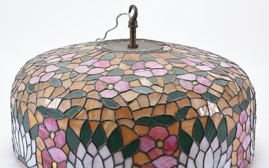 Arts and Crafts Leaded Glass Hanging Shade.
