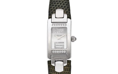 Audemars Piguet 18K White Gold Lizard Diamond Mother of Pearl 18.2mm Promesse Quartz Watch