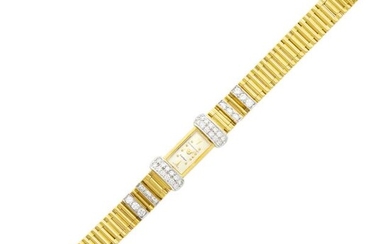 Audemars Piguet Gold, Platinum and Diamond Wristwatch, Retailed by Cartier